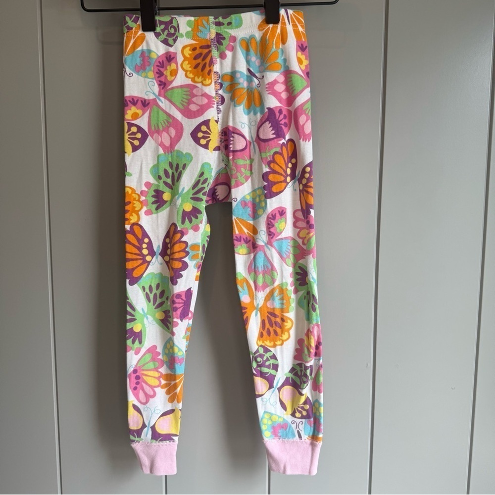 Hanna Anderson Organic Cotton PJ Bottoms Pants size 4 Classic Butterfly